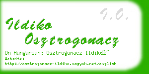 ildiko osztrogonacz business card